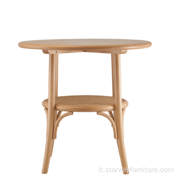 Tavolo rotondo in legno personalizzato in stile europeo tavolo rattan